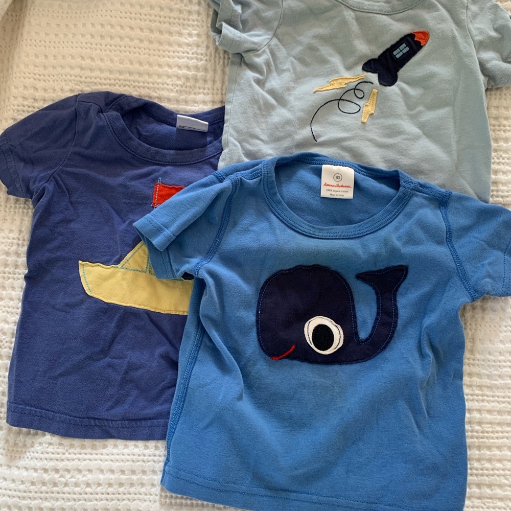 Hanna Andersson Blue and Light Blue Kids Tees Set